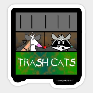 Trash Cats Dumpster Shirt Sticker